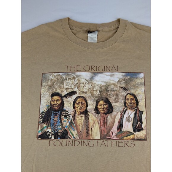 Men's XXL The Original Founding Fathers Men's Brown T Shirt Polar Graphics USA - Picture 2 of 12